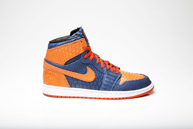 Air Jordan I 1 Knicks Python for DJ Clark Kent by JBF Customs (1)