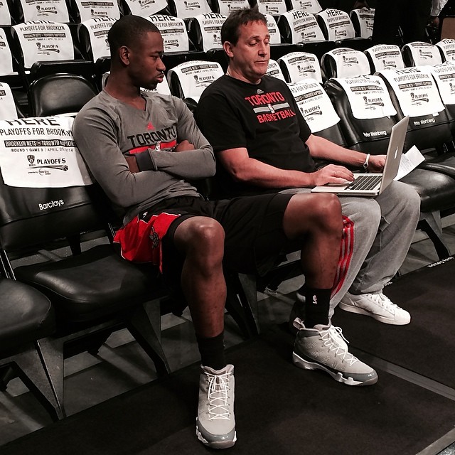 Terrence Ross wearing Air Jordan IX 9 Cool Grey