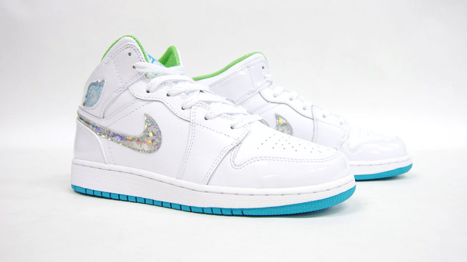 Air Jordan 1 Phat GS White Bright Turquoise Green Quartz 454659-101