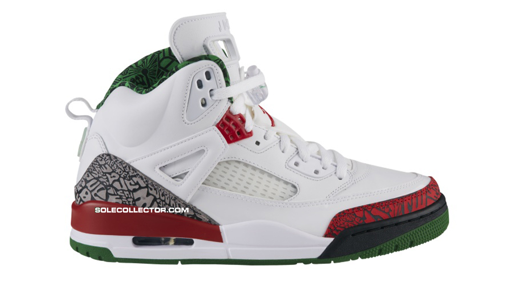 green red white jordans