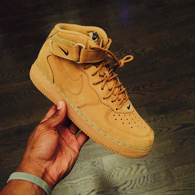 Victor Cruz Picks Up Nike Air Force 1 Mid Wheat