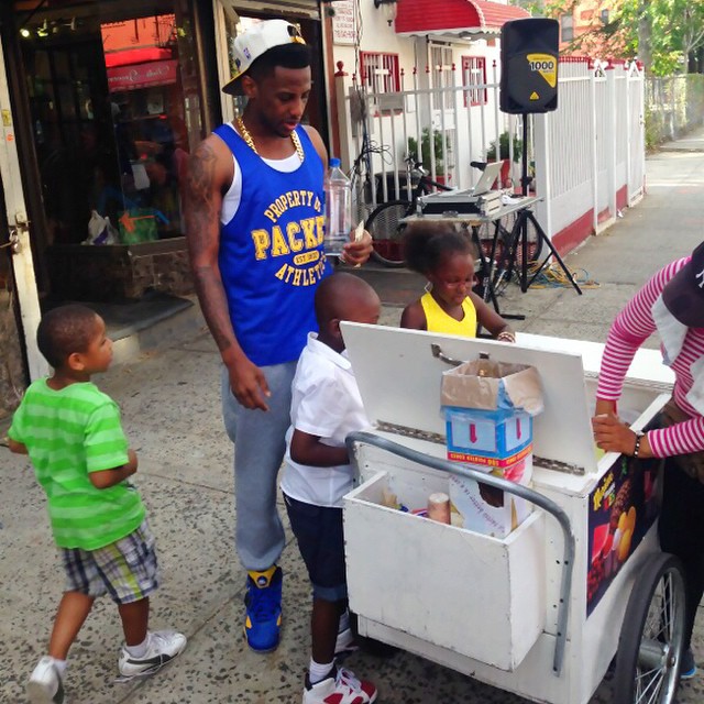 Fabolous wearing Packer Shoes x Reebok Shaq Attaq Friend of the Program