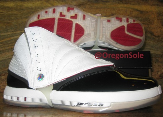 Air Jordan 16 Retro Black Gym Red White Unreleased Sample