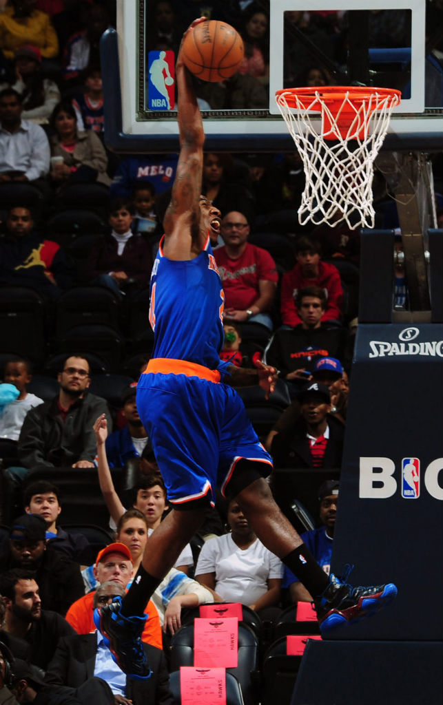 Iman Shumpert wearing adidas Top Ten 2000 Rivalry Pack