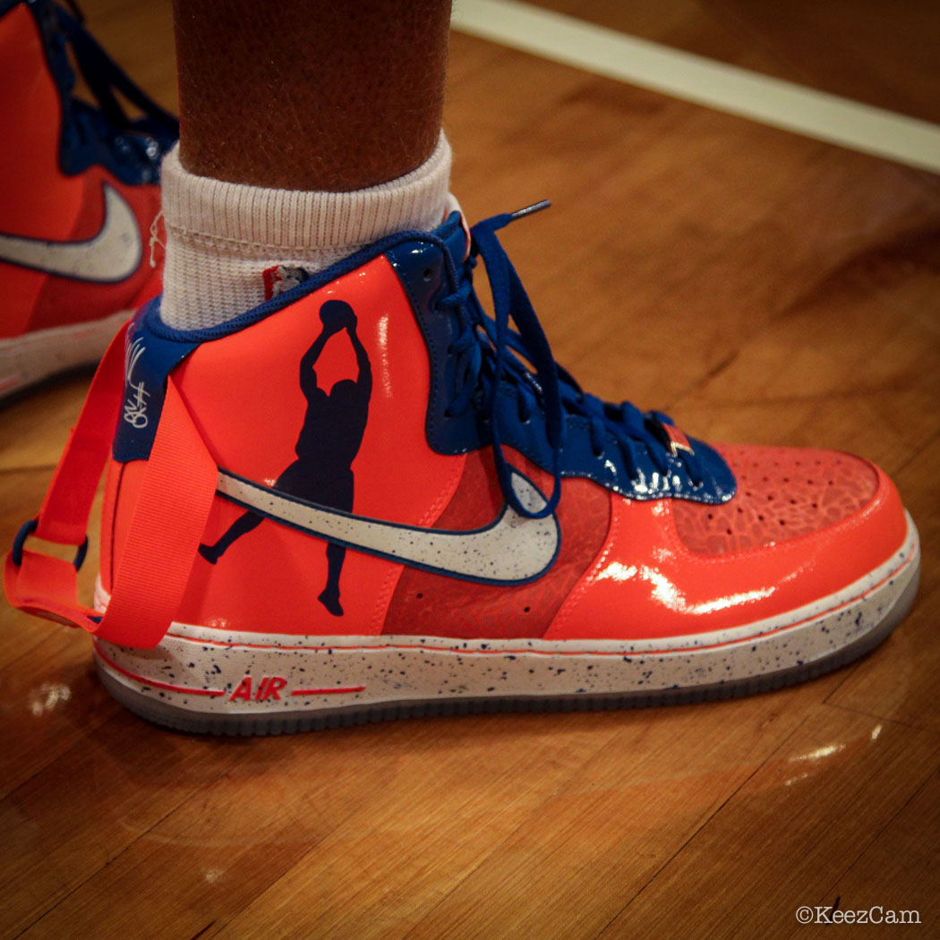 SoleWatch // Up Close At Barclays for Nets vs Pistons - Rasheed Wallace wearing Nike Air Force 1 Hi CMFT Sheed