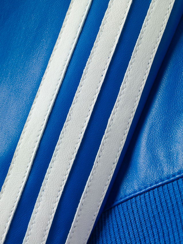 adidas Originals=Pharrell Williams Icon's Napa Leather Jacket Blue (5)