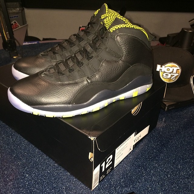 Funk Flex Picks Up Air Jordan X 10 Retro Venom Green