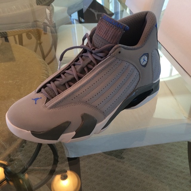 Earl Thomas Picks Up Air Jordan XIV 14 Wolf Grey Sport Blue