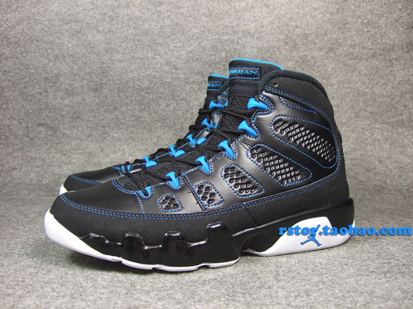 jordan 9 blue and black