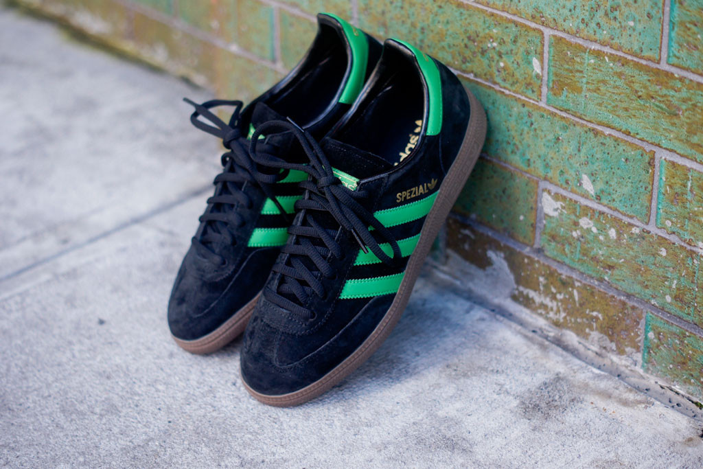 Adidas spezial black and on sale green