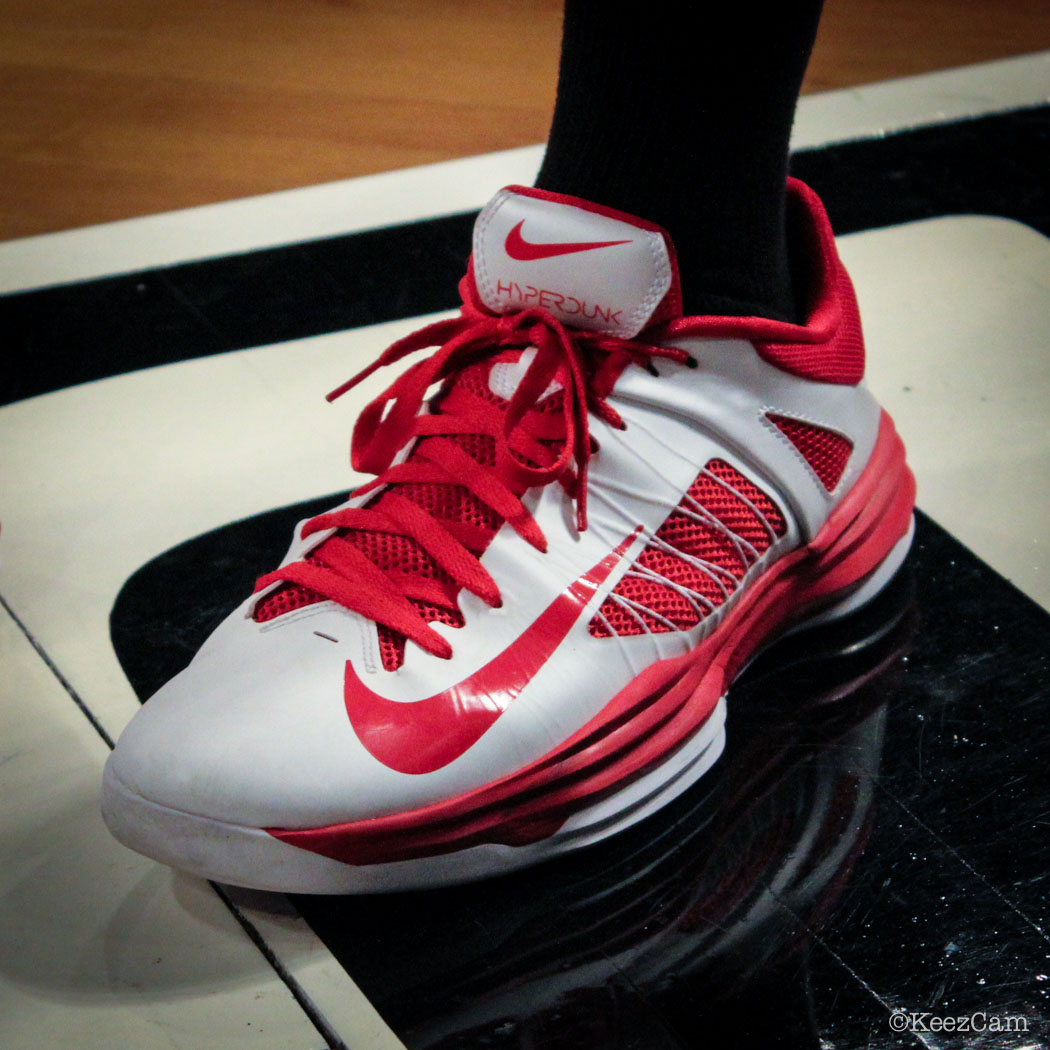 Sole Watch // Up Close At MSG for Nets vs Wizards - Garrett Temple wearing Nike Hyperdunk 2012 Low