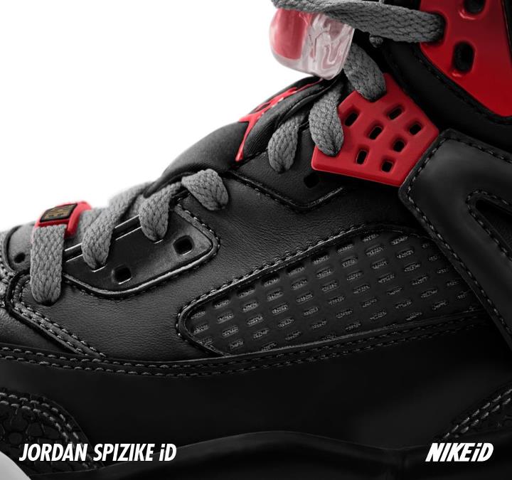 Jordan Spiz'ike NIKEiD Black Grey Red (2)