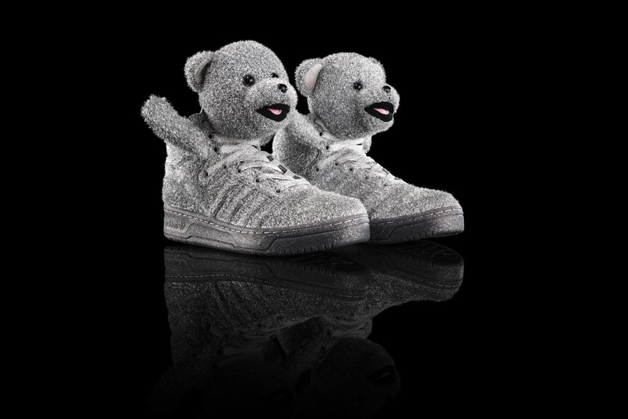 adidas jeremy scott bear silver