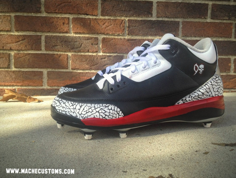 Air Jordan 3 Cleats for Darnell Dockett by Mache Custom Kicks (5)