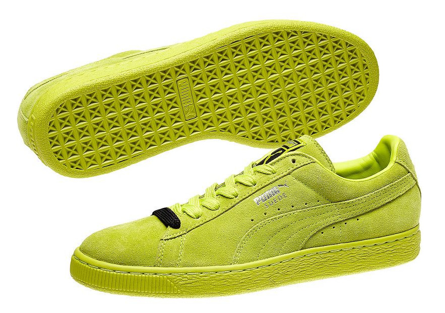 puma suede lime green