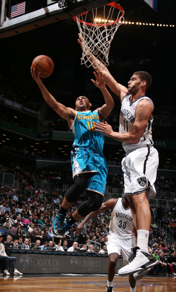 Eric Gordon wearing adidas Crazy Fast Away PE; Brook Lopez wearing adidas adizero Ghost 2