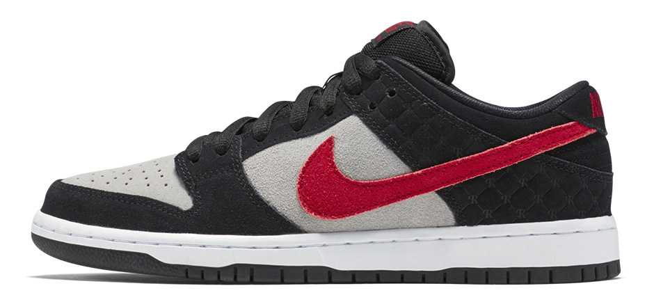 nike sb dunk low black and red