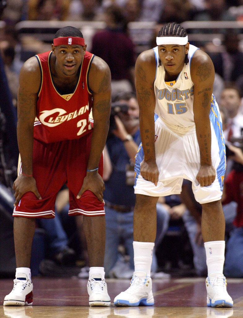 LeBron James Autographed Photo  Matchup Series LeBron vs Carmelo Anthony