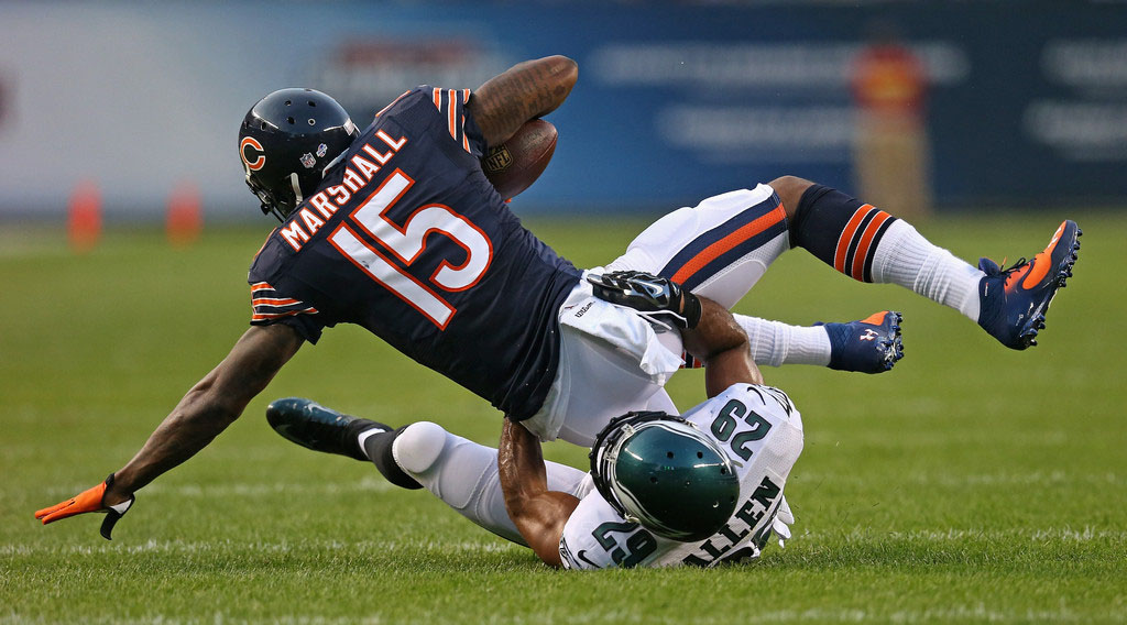 Brandon Marshall wearing Under Armour Nitro Icon Mid (2)