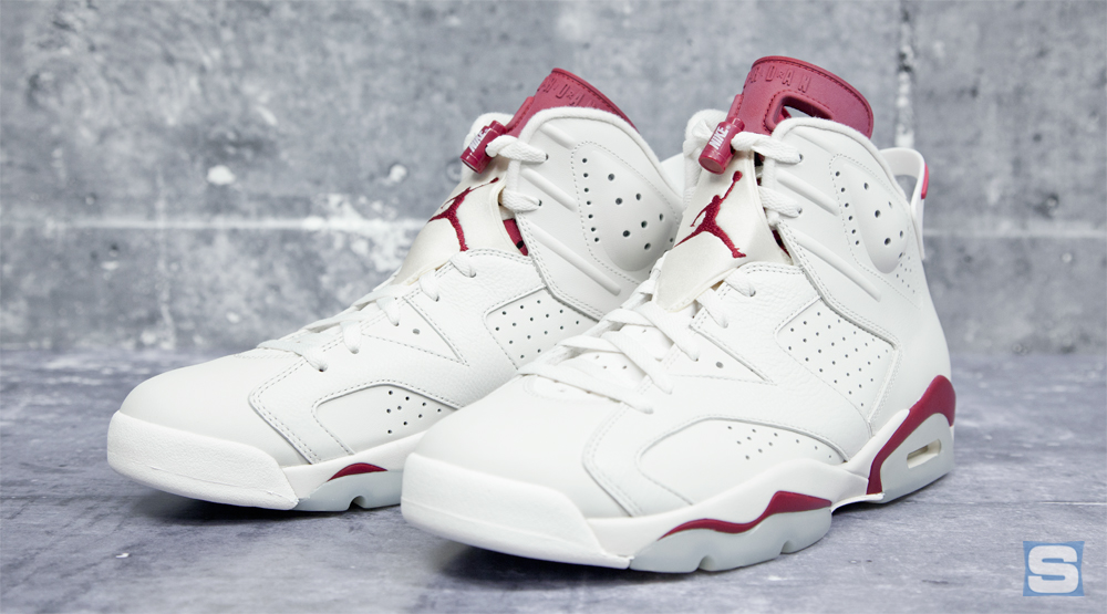 jordan 6 white and burgundy