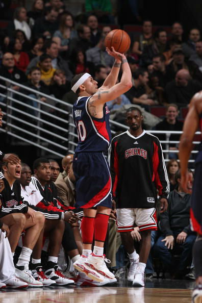 Mike Bibby wearing Jordan Pure Pressure Inauguration Day PE (1)