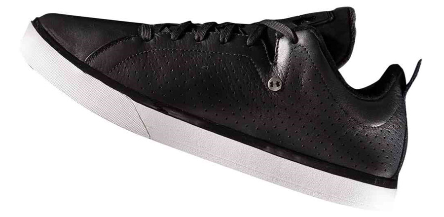 under armour black leather shoes