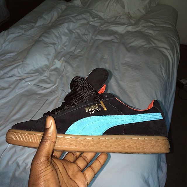 Wale Picks Up Anwar Carrots x PUMA Suede