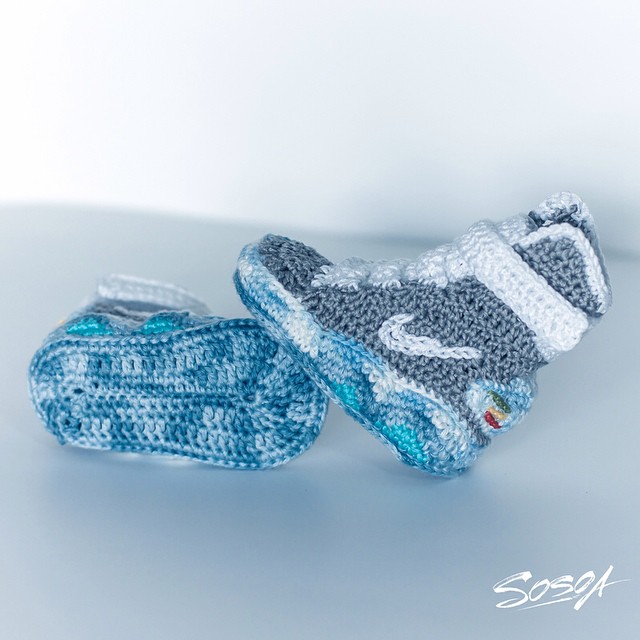 Nike Mag Crochet Baby Booties (3)