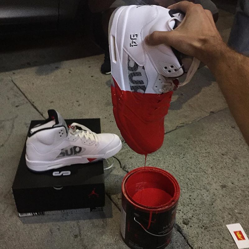 red shoe paint for jordans