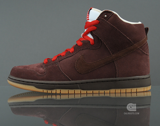 Nike SB Dunk High Boulder Dark Cinder White Varsity Red