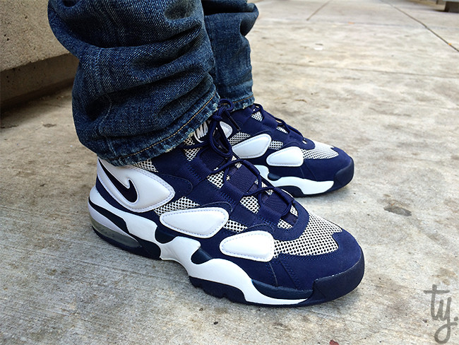 nike air max 2 uptempo on feet