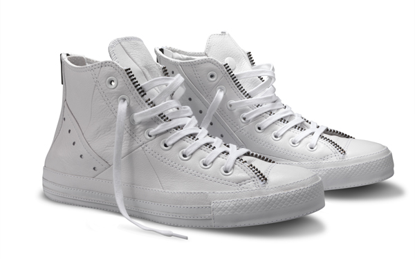 Schott NYC x Converse - Chuck Taylor All Star White Leather Jacket
