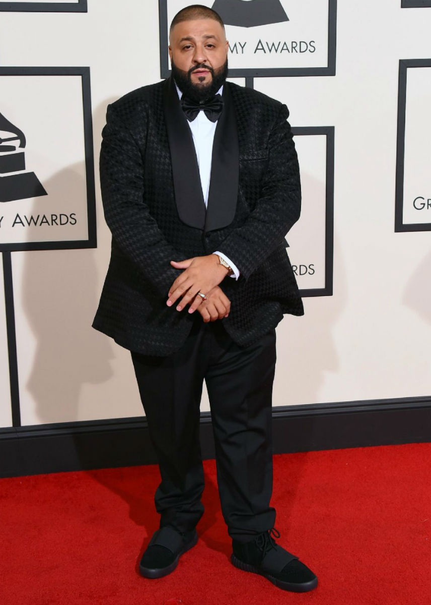 al exilio Capilares Presunto Special Cloth Alert: DJ Khaled Is Wearing Black Yeezys at the Grammys |  Sole Collector