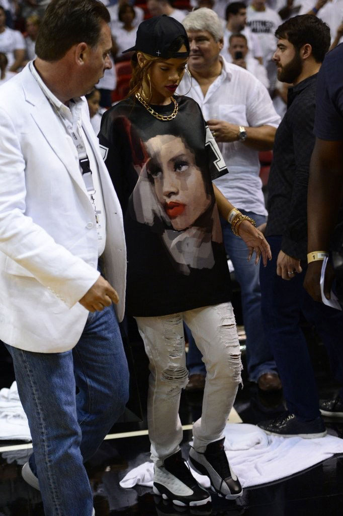 Rihanna Wears Air Jordan Retro 13 at Heat Game | Sole Collector