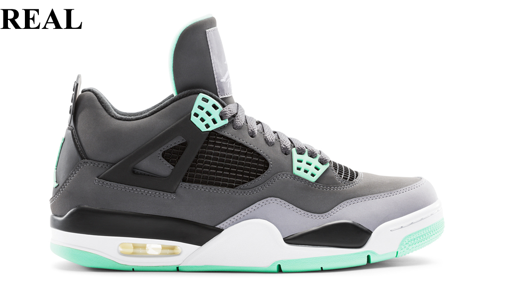 fake jordan 4 green glow