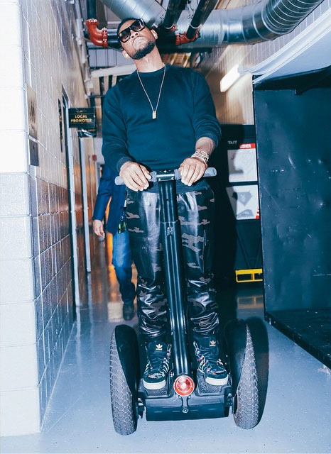 Usher wearing Big Sean x adidas Originals Metro Attitude