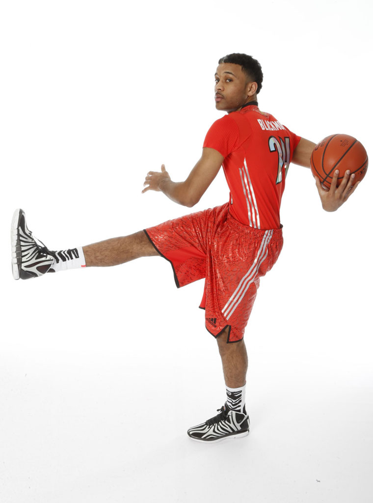 James Blackmon Jr. wearing adidas D Rose 4.5