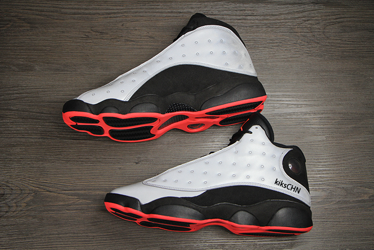 jordan 13 reflective black and red