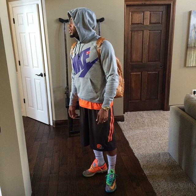 Joe Haden wearing Nike KD VI 6 What The