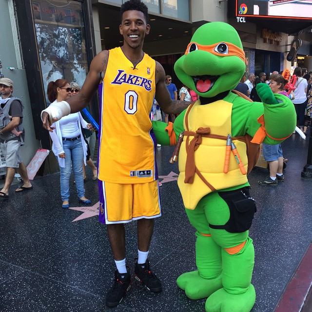 Nick Young wearing Air Jordan VI 6 Infrared