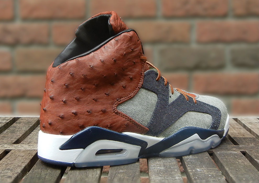 Air Jordan VI 6 Ostrich + Denim by JBF Customs (6)