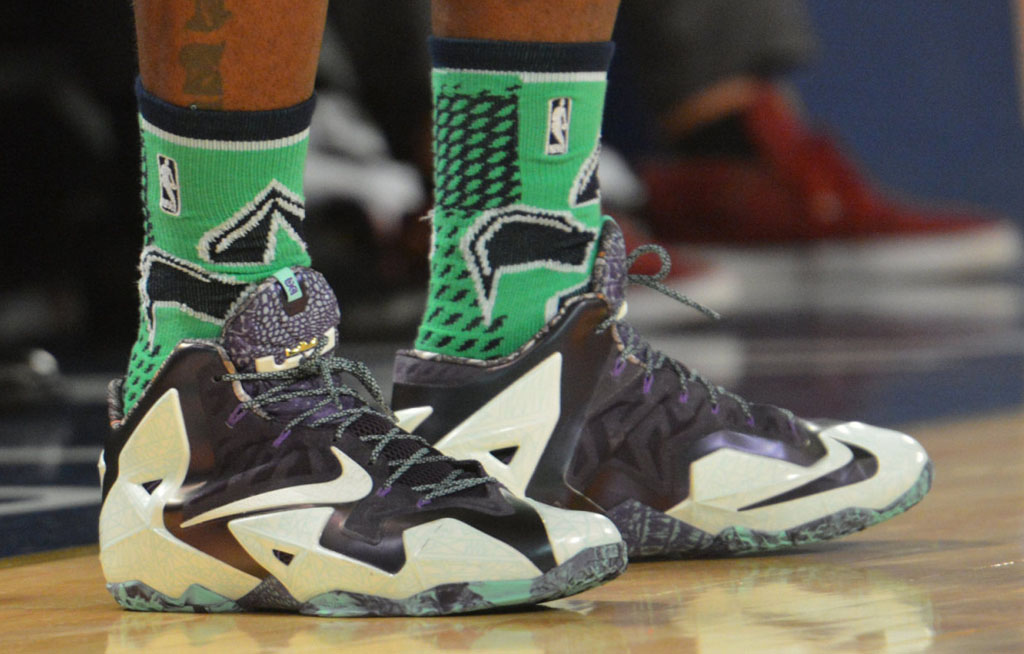 LeBron James wearing Nike LeBron 11