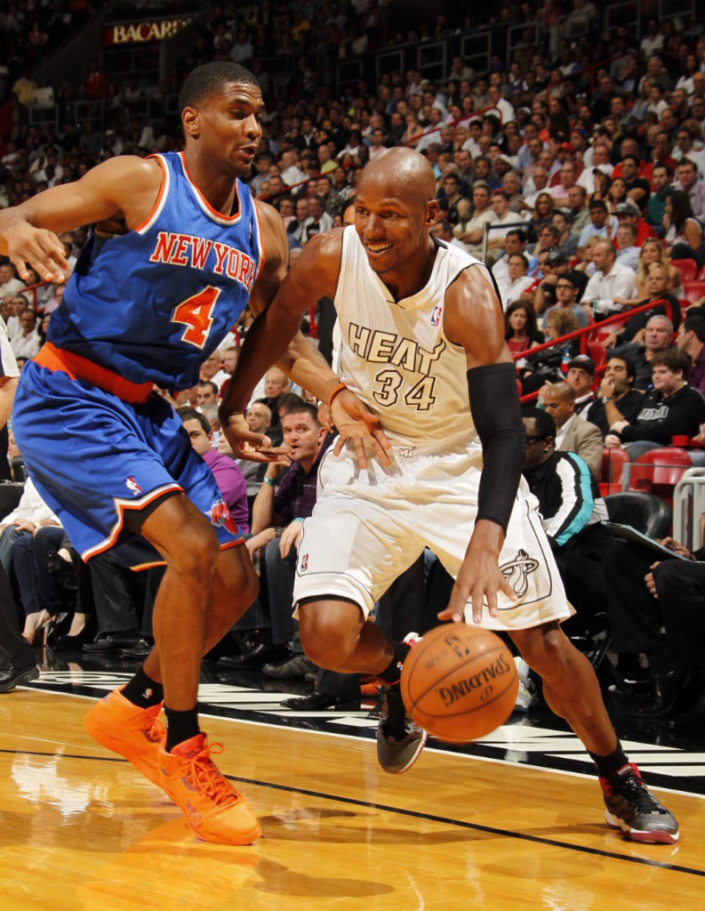 Ray Allen wearing Jordan Super.Fly Miami Heat Home PE (2)