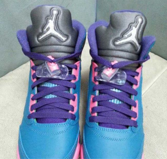 Air Jordan 5 GS in Blue / Purple / Pink 