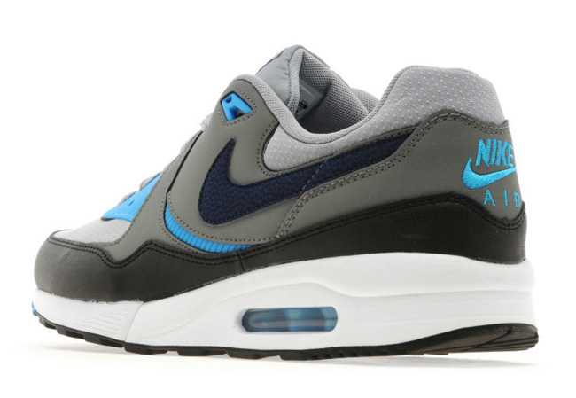 dark blue and light blue air max