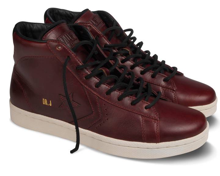 Converse First String Standards Dr. J Pro Horween Leather Burgundy