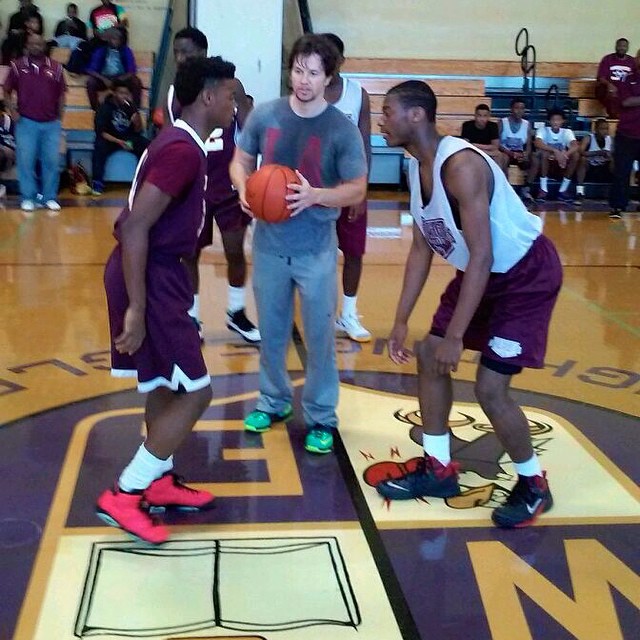 Mark Wahlberg wearing Nike KD VII 7 Uprising