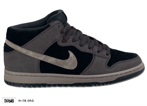 nike sb dunk mid black silver
