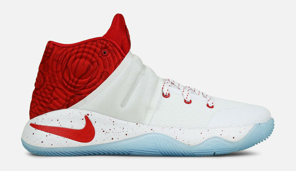 kyrie shoes red and white