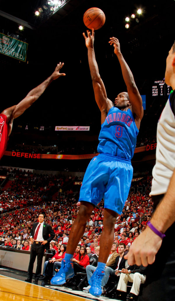 Serge Ibaka wearing adidas Crazy Fast